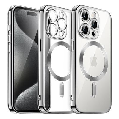 Μαγνητική θήκη για iPhone 16 15 14 Plus 13 12 11 Pro Max Προστατευτικό γυαλί φακού κάμερας για κάλυμμα ασύρματου φορτιστή Magsafe