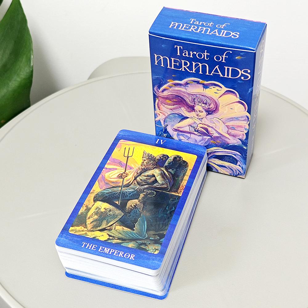 Tarot of Mermaids 10.3*6cm Creaturile frumoase și senzuale au farmecul ambiguu 78 buc. Cărți Sistemul Rider Waite