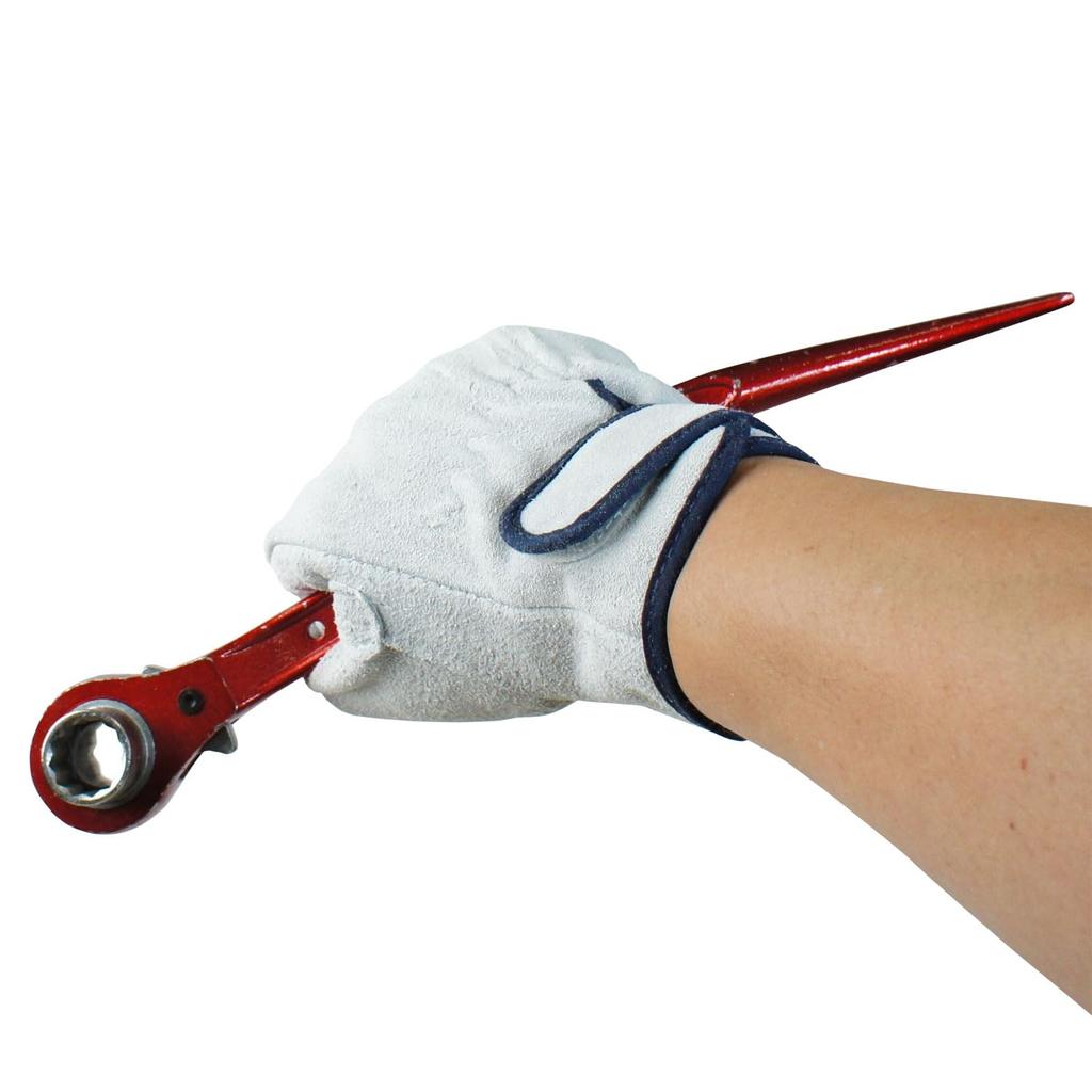 Work Cowhide Velcro [ACE] [Bulk Purchase] [3-Pack] Gloves, Leather, Closure, Medium, AG441-3P