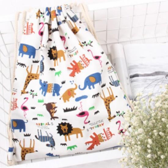 

Рюкзак на шнурке, тканевая сумка, женский рюкзак с горловиной сзади, повседневный корейский вариант, большая вместительность, складной в этническом стиле для путешествий