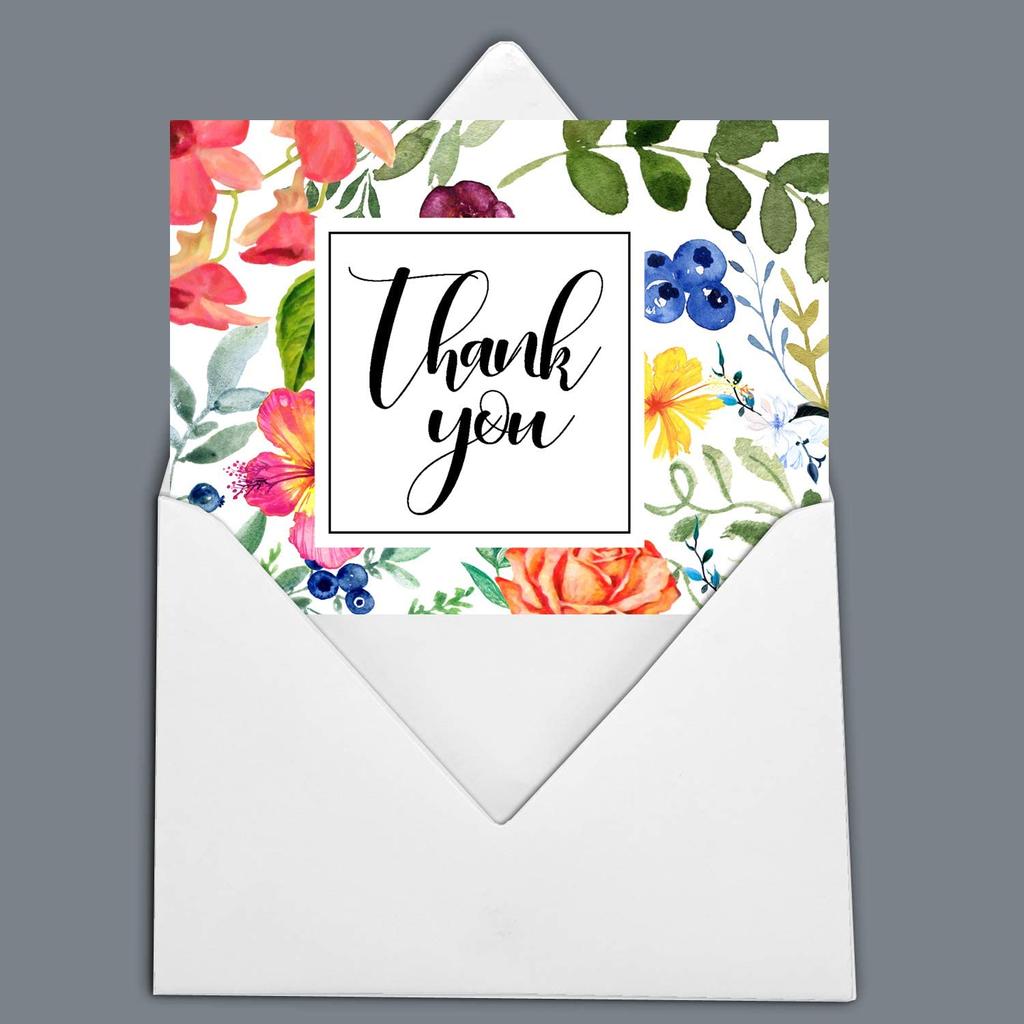 Darling Souvenir Baby Shower Thank You Notes Folded Blank Greeting Card With White Envelopes - 36