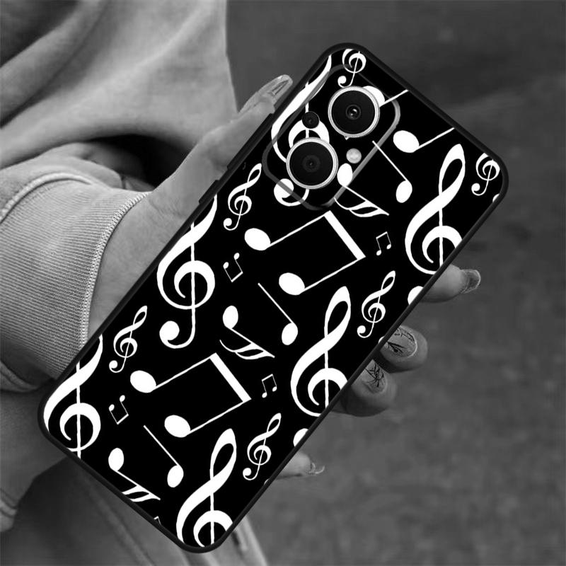 Treble Clef Music Note Case For OPPO Reno 14 10 11 12 13 Pro 11F 12F 13F 14F 7 8 Lite OPPO Find X9 X8 X5 Pro Cover
