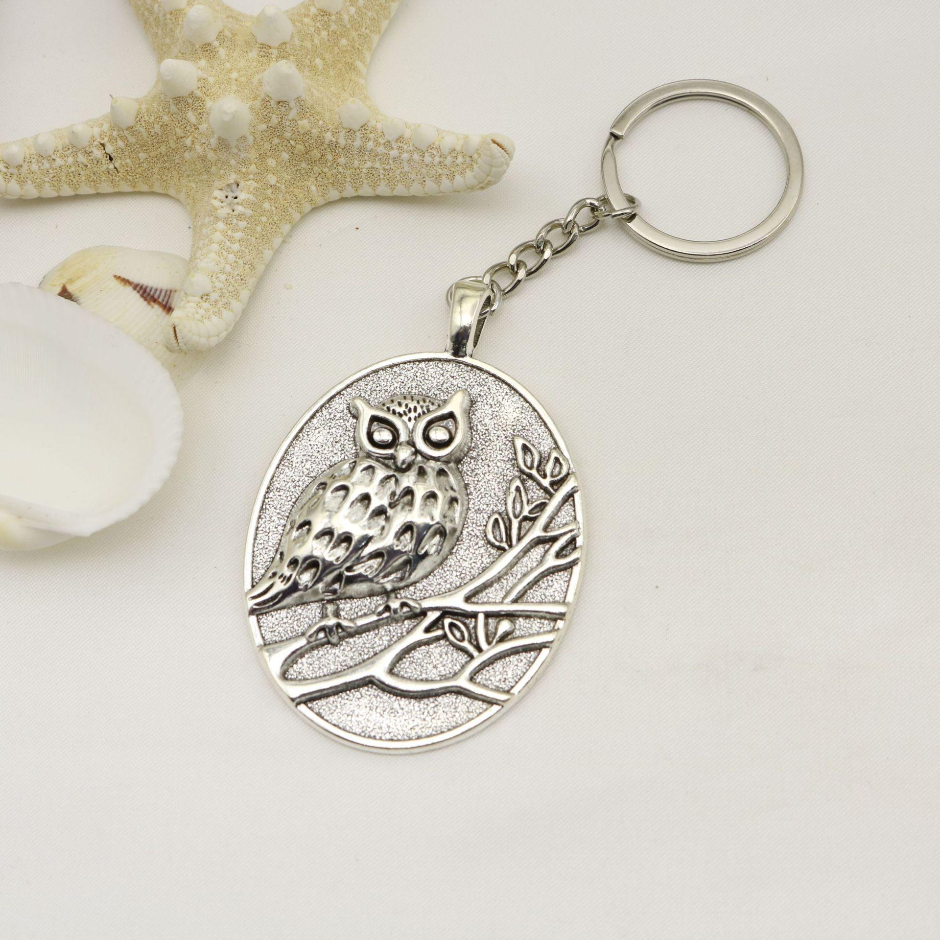 HEEIN Simple Owl Keychain Pendant