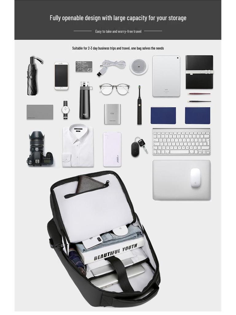 Men's Large Capacity Business & College Laptop Backpack