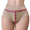 Fashion Sexy Exaggerated Bikini Body Chains Set Ximang Seller in Europe and America Tassel Chest Necklace Panties Red Jewelry