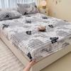 Warm Thick Bed Sheet for Winter Single/Queen/King Fleece Pluffy Fitted Bed Sheet Cartoon Mattress Cover(pillowcase need order)