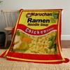 1pc Ramen Noodle Soup Blanket for Sofa Bed Soft and Light Bedding Ideal for Picnics, All-Season Christmas Outdoor Decor Accessories-c0803010