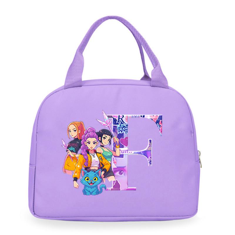 Kinderen Meisjes Kpop Rumi Zoey Mira Derpy Sajaboys Bedrukt Student Waterdicht Maaltijd Lunchbox Tas Casual Handtas