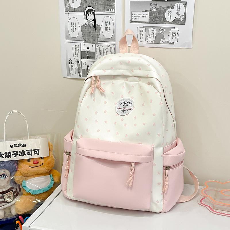 

Рюкзак в стиле колледж контрастного цвета для учеников средней школы, рюкзак большой вместимости для плеч. .