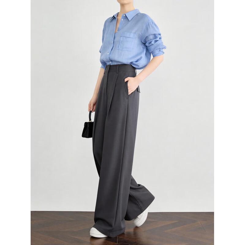 Basic House Women's Drapey Wide-Leg Trousers