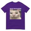Wait Im Goated Cat Silly Funny Cat Meme Unisex Unisex Graphic Tshirt