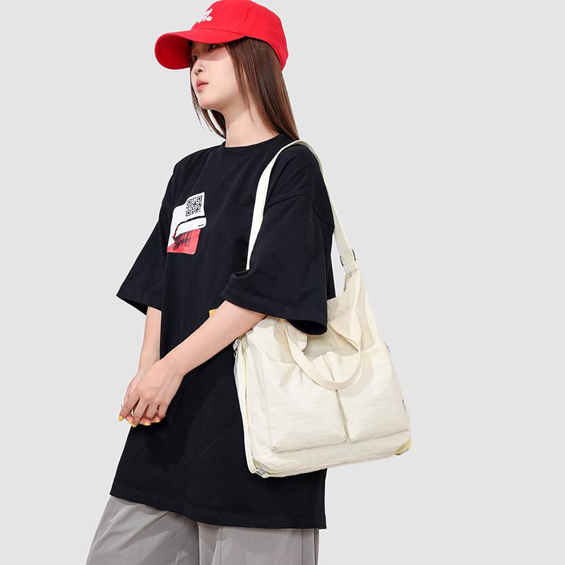 Borsa a Mano da Donna Borsa Tote in Nylon Grande Capacità Borsa a Spalla da Pendolare
