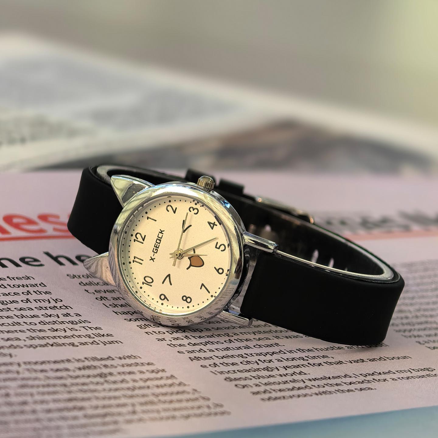 

Trendy Student Watch Female Niche Candy Color College Style Art Sense High Value Watch Birthday Gift Quartz Watch чорний