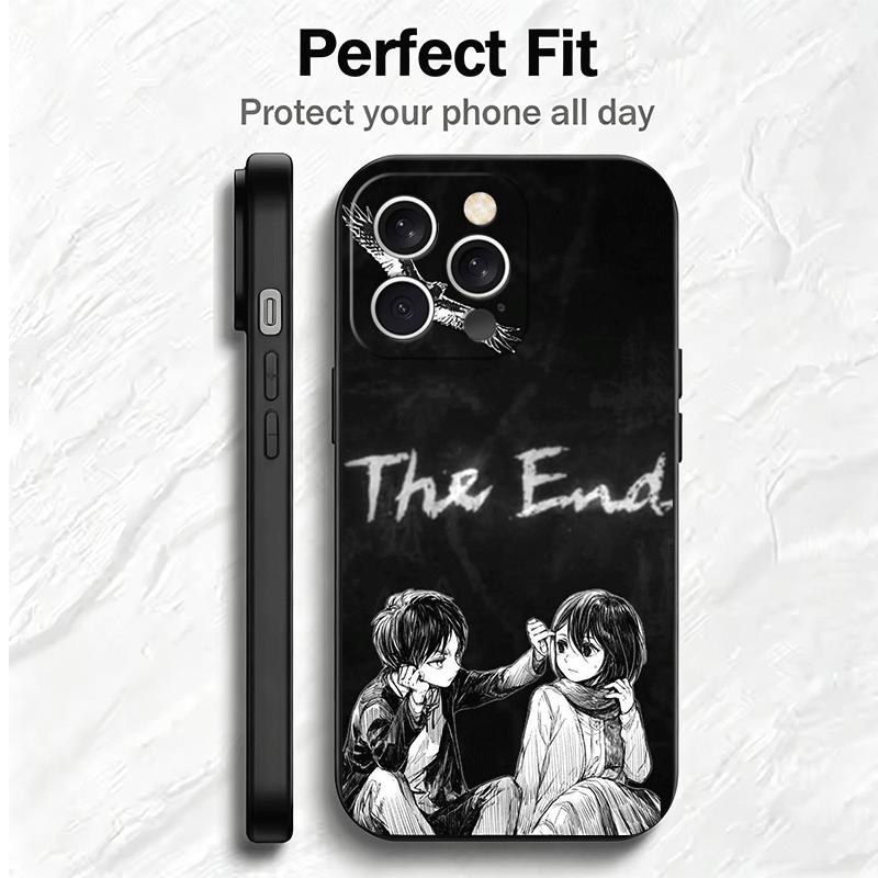 A-Attack On T-Titan Mikasa Soft Phone Case for iPhone 16 16E 17 Air 15 Pro Max 14 Plus 13 Mini 11 12 7 Black Cover Back Shell