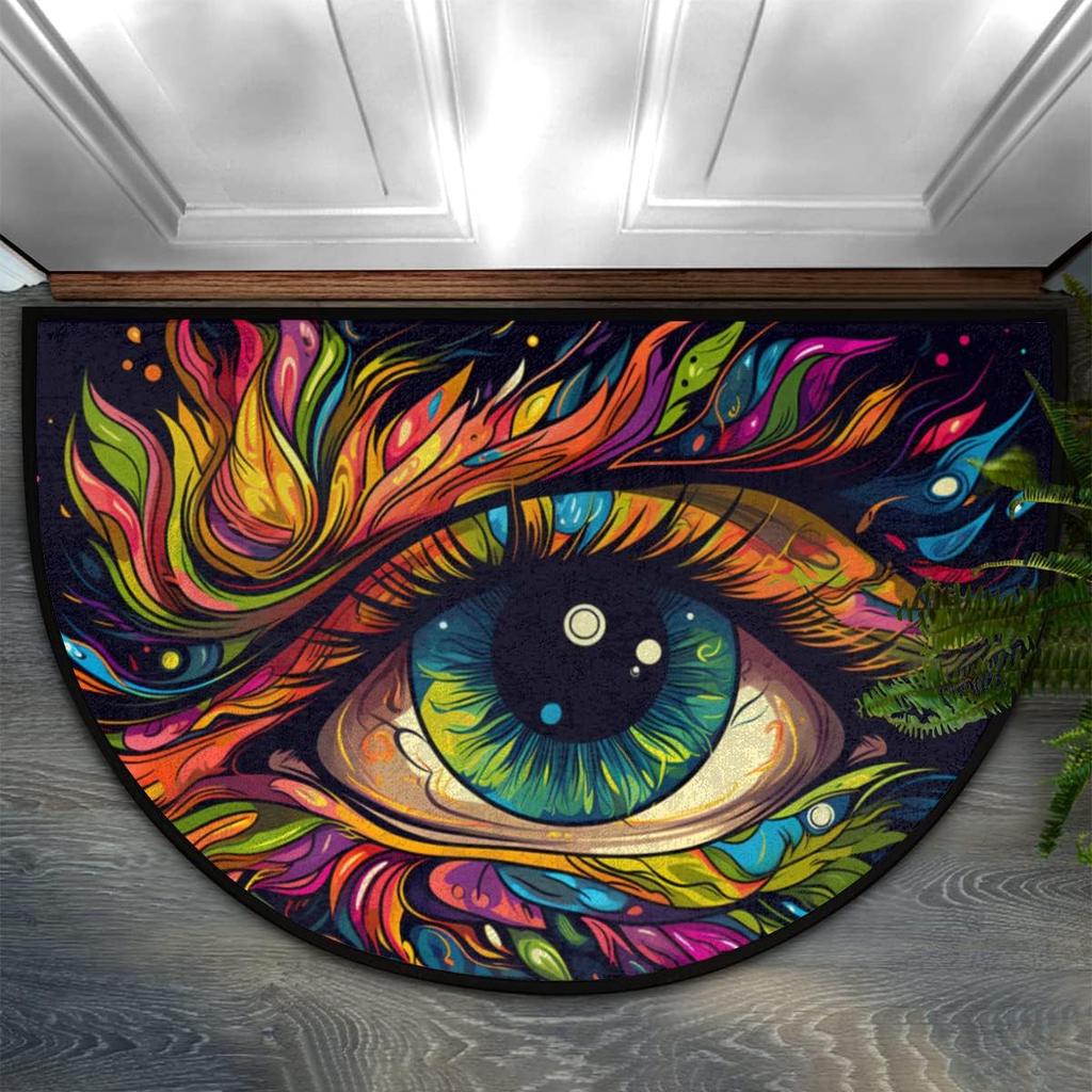 Bohemian Floor Mat Home Ethnic Style Entrance Door Mat Wear-resistant and Dirt Resistant Floor Mat