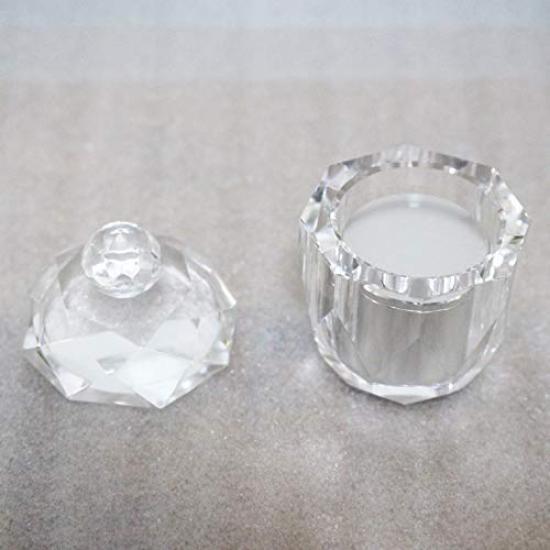 Mini Crystal Urn, Round, Clear, for Keeping Cremation