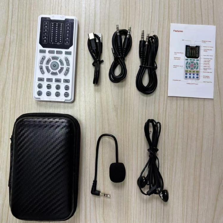 Voice Changer Device With 16 Sound Effect Lighting Handheld Microphone Sound Effects Machine Karaoke Mini Live Broadcast