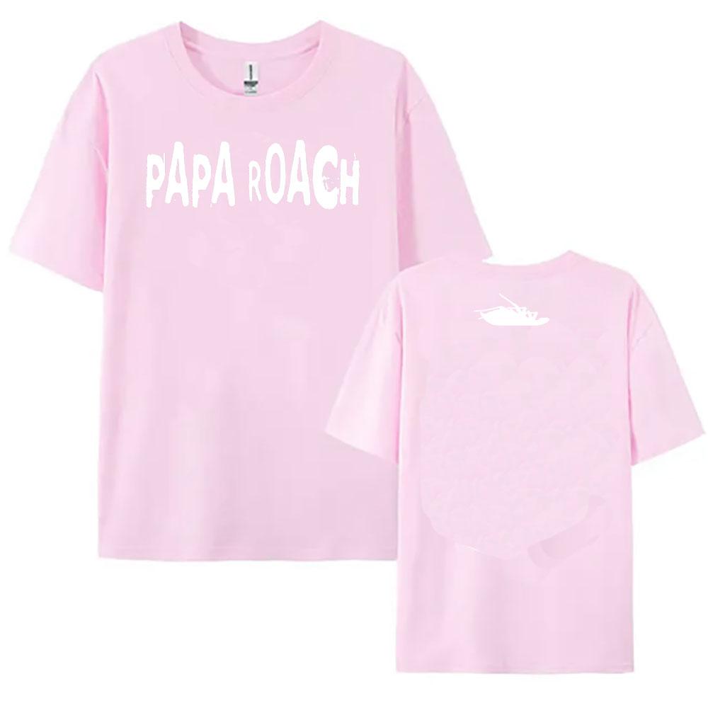 Cotton Summer Tees PAPA ROACH Heavy Mental Band Tshirts Graphic Clothing for Women Short Sleeve Unisex Streetwear O-neck Female Top