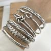 100% Massives 925 Sterling Silber Metallarmband für Damen Herren Vintage Handgefertigt Schlicht Geburtstag Geschenk S-B451