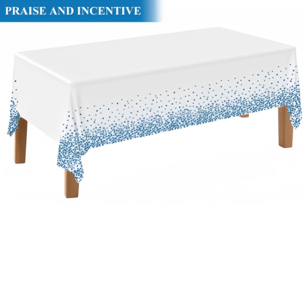 5PCS Disposable Tablecloth Party Rectangle Bronzing Waterproof Table Cloth for Wedding Birthday Party Christmas Home Decor