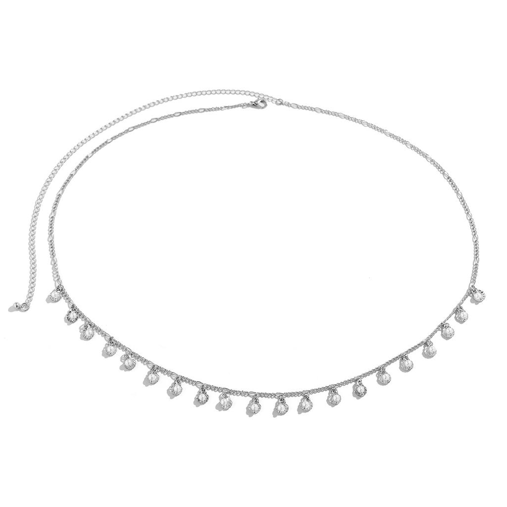 Summer Beach Scallop Shell Pearl Waist Chain Waist Chain Sexy Metal Chain Body Chain