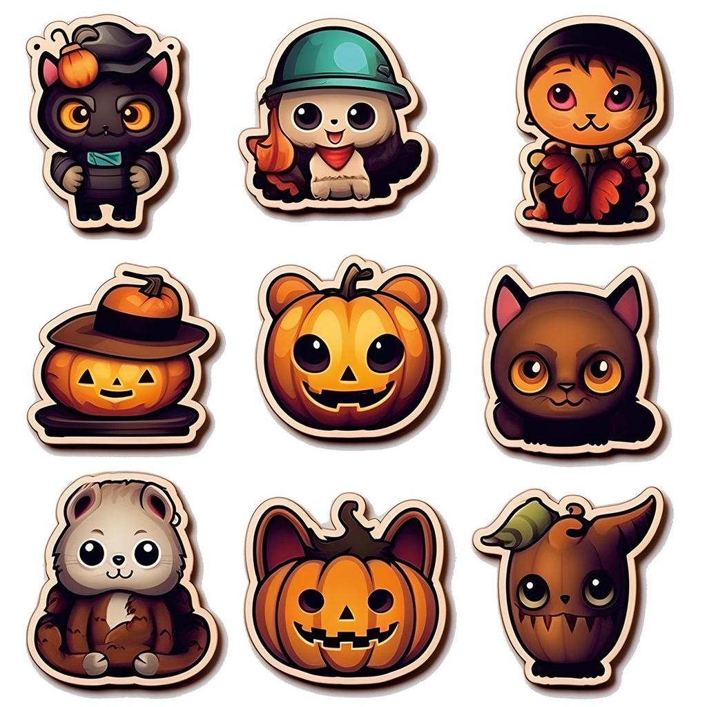 Creative Halloween Glow-in-the-Dark Wall Stickers: Fluorescent Decals for Children's Room Decor