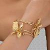 1PC Retro Flower Winding Irregular Bracelet Fashionable Elegance High Sense