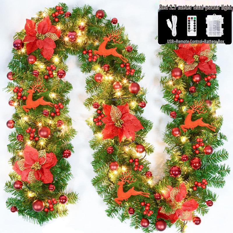 2.7m Christmas Garland for Decoration - Tree, Wreath, Wall, Door Hanging, Hotel, Shopping Mall Display