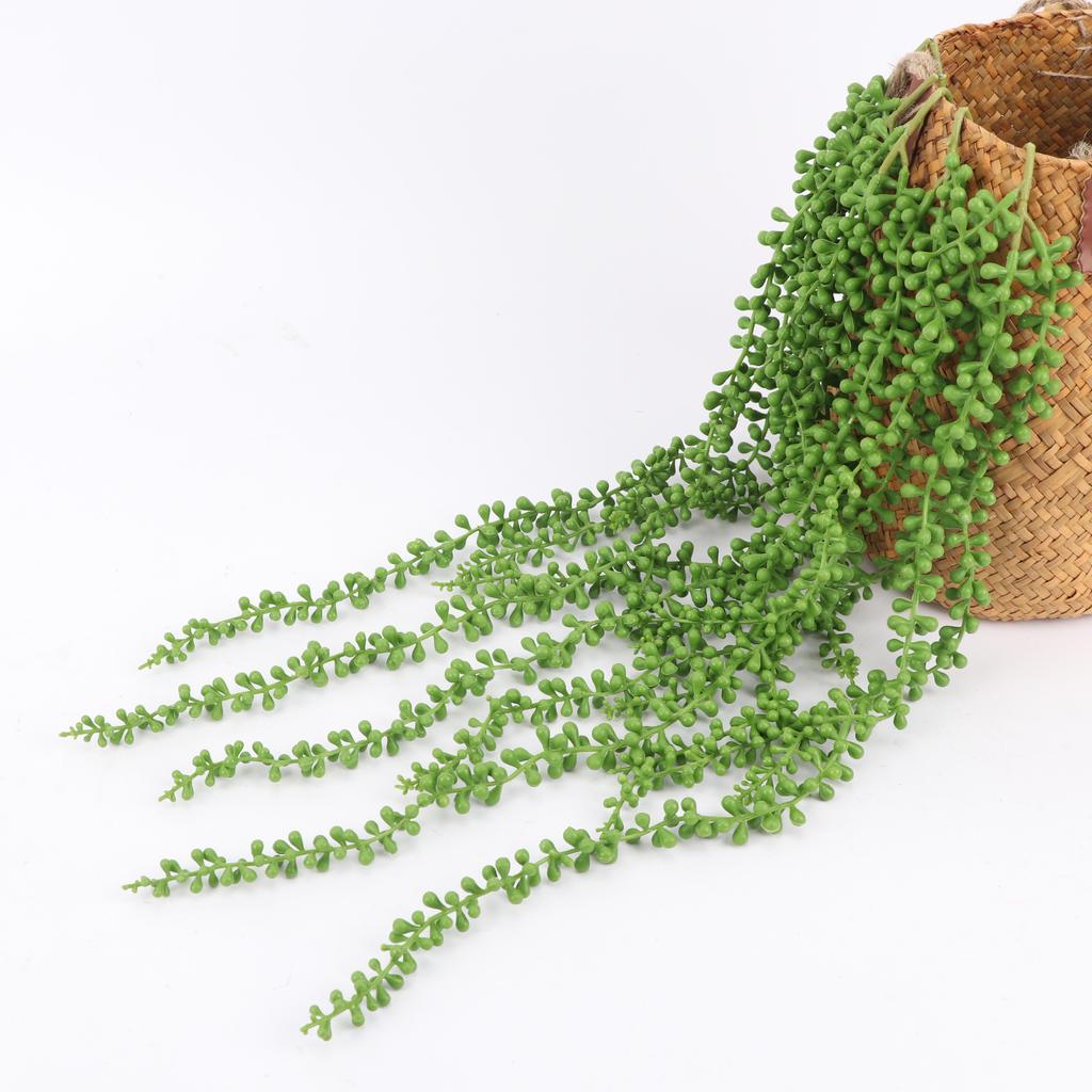 Artificial Succulents Hanging Wall Plants Pearls Fleshy Vine Green Branches Home Decoration Plastic Garland Wedding Decor Rattan