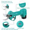 Electric Cordless Pruner Lithium-ion Pruning Shear Efficient Electric Scissors Bonsai Tree Branches Garden Tools Green / Red