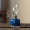 Chinese Style Glass Vintage Ceramic Ghee Lamps Teahouse Kerosene Lamp Study Bedroom Crafts Hand Drawn Patterns Decorations