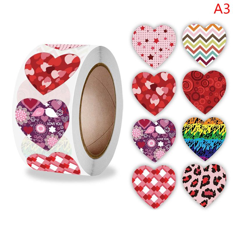 

500 шт. цветная наклейка в форме сердца ко Дню святого Валентина, упаковка для подарков на день рождения, наклейка для приглашения на вечеринку, декоративная наклейка, этикетка для выпечки