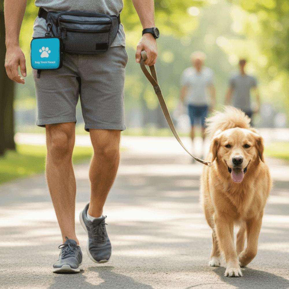 Zipper Closure Pet Training Reward Pouch Leak-Proof Pet Snack Container  Outdoor Training