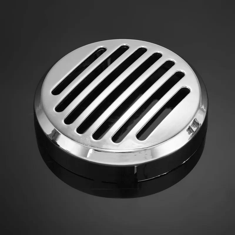 Nový motocykl 3,5mm klakson Chromovaný kulatý mřížkový kryt klaksonu pro auto Pasuje na Honda Shadow VT1100 /750/600 VTX1300C1800C VT VF750