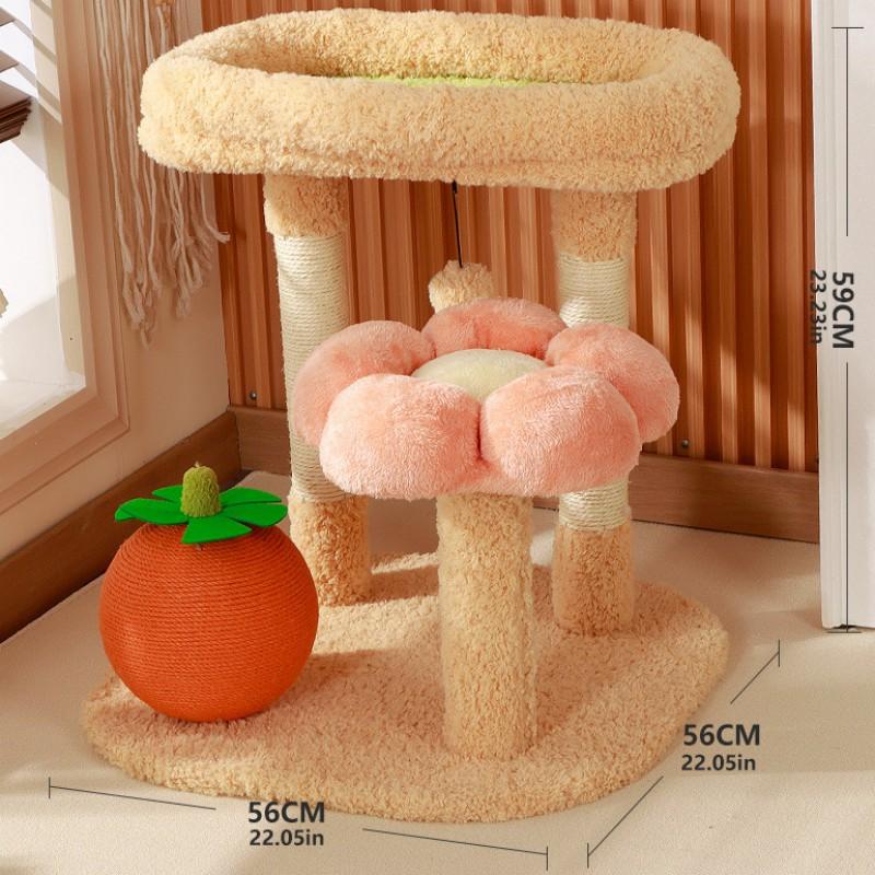 Cat Climbing Frame Jumping Cat Tower Flower Cats Scratcher Scratch-resistant Cats Scratching Board Sofa Protector Pet Furniture