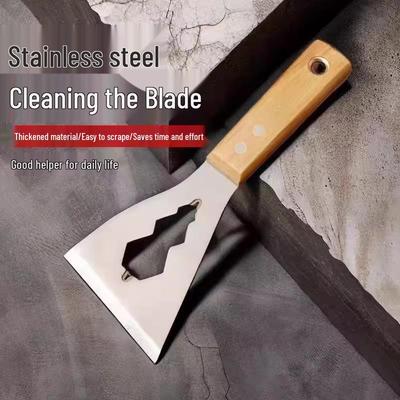 Multifunctional Stainless Steel Scraper: Ideal for Cleaning, Putty, and Cement Tasks