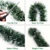 Christmas Tinsel Garlands Decoration Bar Tops Ribbon Garland with Bowknot Xmas Tree Ornaments Party Home Decor Pendant Prop