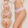 FINETOO 5pcs/Set Sexy G-String Low Waisted Sexy Antibacterial Bag Buttocks Underwear for Women Simple and Comfortable Breathable Letter