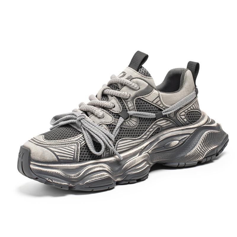 Spring Fashion Street Low-top Dad Shoes Korean Version Men's Outdoor Platform Shoes Student Lace-up Casual Sports Trendy Shoes