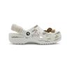 Crocs Classic Clog EVA Hand-Painted Street Cute Stylish Versatile Casual Hole Shoes Unisex White