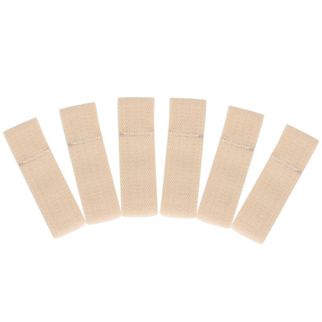 6pcs Elastic Toe Wrap Splint Soft Finger Hammer Toe Straightener Separator Bandage