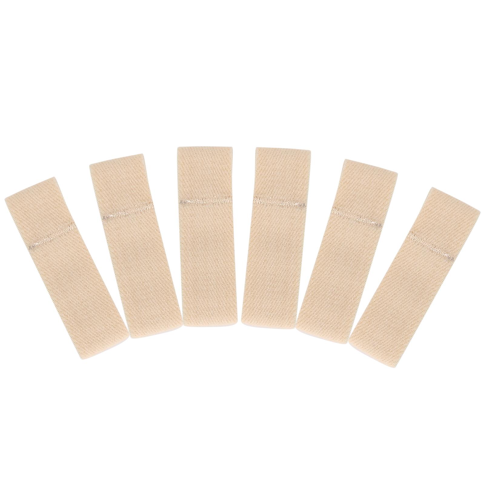 

6pcs Elastic Toe Wrap Splint Soft Finger Hammer Toe Straightener Separator Bandage