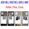 Middle Frame For Samsung A32 4G A325 5G A326 A42 A33 A25 Housing Case Middle Frame Replacement Parts With Power Volume Button