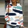 Women s Plus Size Swirl Gradient Printed Hoodie Long Sleeve Drawstring Kangaroo Pocket Pullover