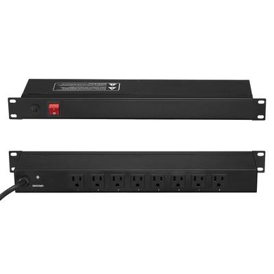SucceBuy 1U PDU 8/10/12 Outlets 110-125V/15A Rack Mount Power Strip Fits Standard 19 Server Racks Ideal for Home and Office