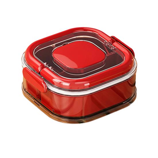 Fruit Storage Box Leak-Proof Sealed Multi-layer Food Container with Partition And Top Storage Portable Lunchbox for Kitchen Outdoor Camping