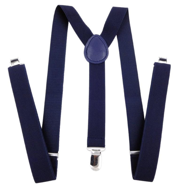 Versatile Unisex Y-Back Elastic Suspenders, 2.5cm, British Blue