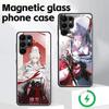 Wuthering Waves Hiyuki Phone Case For Samsung S26 S25 S24 S23 S22 S21 Plus Ultra Note20 Glass Magnetic Case