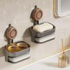 Soap Dish For Shower, Wall Mounted Bar Soap Holder, Suction Cup Detachable Self Draining Soap Case For Shower Bathroom