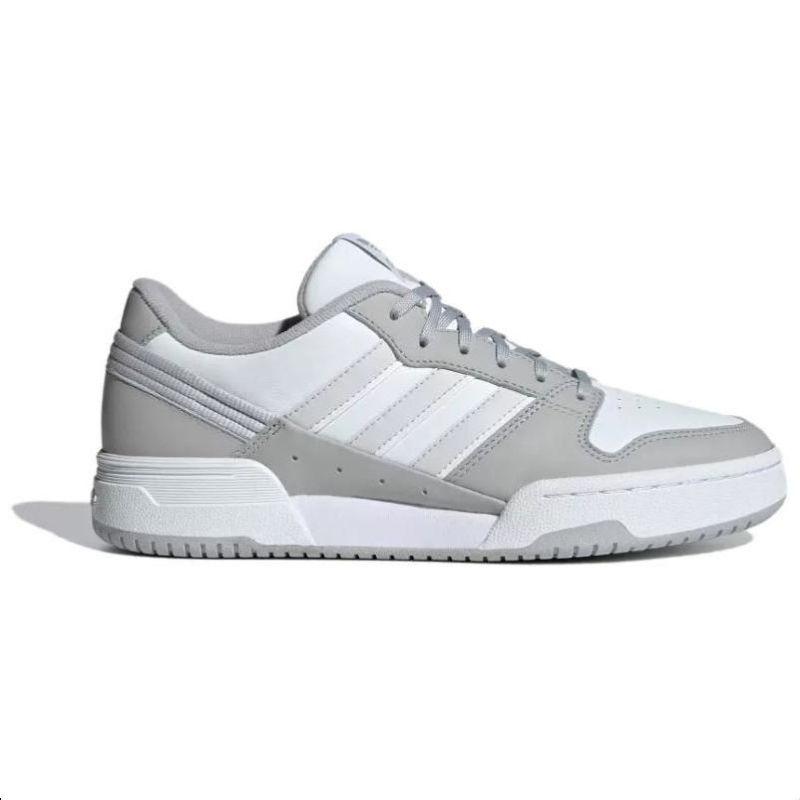 Adidas Originals Team Court 2 2 Anti-Slip Wear-Resistant Low-Top Skateboard Shoes Unisex White Gray Sneakers IF1199